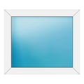 Festverglasung 86x74 cm Weiß
