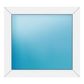Festverglasung 82x76 cm Weiß