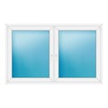Zweiflügeliges Fenster 190x118 cm Weiß
