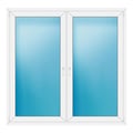 Zweiflügeliges Fenster 176x172 cm Weiß
