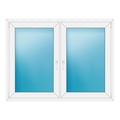 Zweiflügeliges Fenster 152x116 cm Weiß