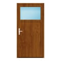Nebeneingangstür 100x200 cm Golden Oak genarbt 1/3 Glas