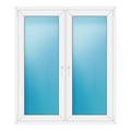 Zweiflügeliges Fenster 136x158 cm Weiß