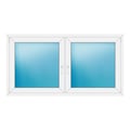 Zweiflügeliges Fenster 180x95 cm Weiß