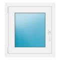 Innenansicht Fenster 65x70 cm Weiß