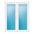 Zweiflügeliges Fenster 130x160 cm Weiß