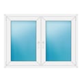 Zweiflügeliges Fenster 140x102 cm Weiß