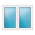 Zweiflügeliges Fenster 150x123 cm Weiß
