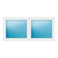 Zweiflügeliges Fenster 220x102 cm Weiß