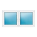 Zweiflügeliges Fenster 162x84 cm Weiß