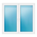 Zweiflügeliges Fenster 170x160 cm Weiß