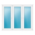 Dreiflügeliges Fenster 170x142 cm Weiß