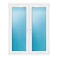 Zweiflügeliges Fenster 134x166 cm Weiß