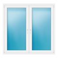 Zweiflügeliges Fenster 158x154 cm Weiß