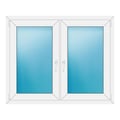 Zweiflügeliges Fenster 130x106 cm Weiß