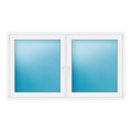 Zweiflügeliges Fenster 187x108 cm Weiß