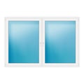 Zweiflügeliges Fenster 226x152 cm Weiß