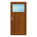 Nebeneingangstür 106x220 cm Golden Oak genarbt 1/3 Glas