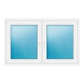 Zweiflügeliges Fenster 148x92 cm Weiß