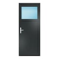 Nebeneingangstür 88x218 cm Anthrazitgrau genarbt 1/3 Glas