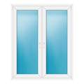 Zweiflügeliges Fenster 138x168 cm Weiß