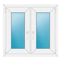 Zweiflügeliges Fenster 86x82 cm Weiß