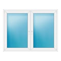 Zweiflügeliges Fenster 176x136 cm Weiß