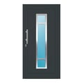 Außenansicht Aluminium Haustür 104x206 cm Anthrazitgrau RAL 7016 Prezo Top 01