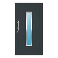 Aluminium Haustür 110x210 cm Anthrazitgrau RAL 7016 Prezo Top 05 