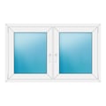 Zweiflügeliges Fenster 140x86 cm Weiß