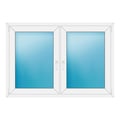Zweiflügeliges Fenster 150x104 cm Weiß