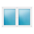 Zweiflügeliges Fenster 178x120 cm Weiß