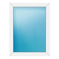 Festverglasung 82x108 cm Weiß