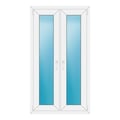 Zweiflügeliges Fenster 84x152 cm Weiß