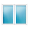 Zweiflügeliges Fenster 186x154 cm Weiß