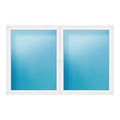 Zweiflügeliges Fenster 274x178 cm Weiß