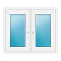 Zweiflügeliges Fenster 100x85 cm Weiß