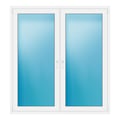 Zweiflügeliges Fenster 165,8x179 cm Weiß