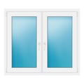 Zweiflügeliges Fenster 127x111,5 cm Weiß