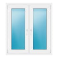 Zweiflügeliges Fenster 105x118 cm Weiß