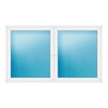 Zweiflügeliges Fenster 232x138 cm Weiß