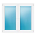 Zweiflügeliges Fenster 143x132 cm Weiß