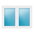 Zweiflügeliges Fenster 149,7x113,2 cm Weiß