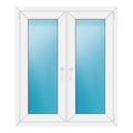 Zweiflügeliges Fenster 104x122 cm Weiß