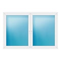 Zweiflügeliges Fenster 220x148 cm Weiß