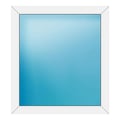 Festverglasung 96x106 cm Weiß
