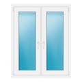 Zweiflügeliges Fenster 100,3x123,7 cm Weiß