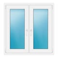 Zweiflügeliges Fenster 104,2x108 cm Weiß