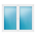 Zweiflügeliges Fenster 184x158 cm Weiß