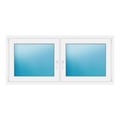 Zweiflügeliges Fenster 168x76 cm Weiß